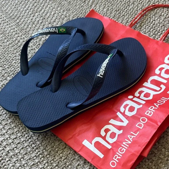 Havaianas Dark Blue Flip Flops - Picture 7 of 7